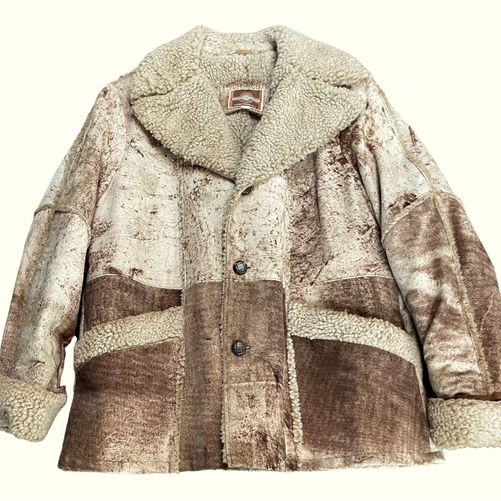 Vintage Pioneer Wear Shearling Coat.